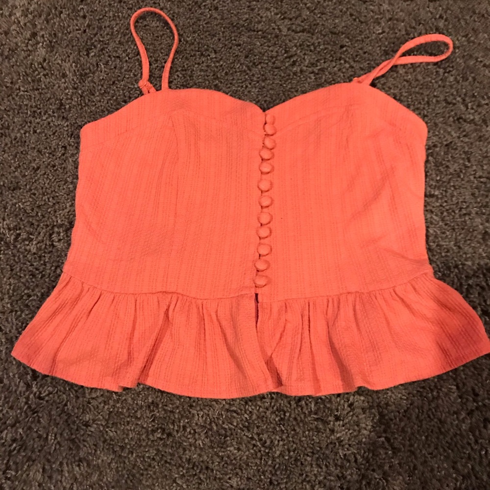 Pink salmon colored crop top